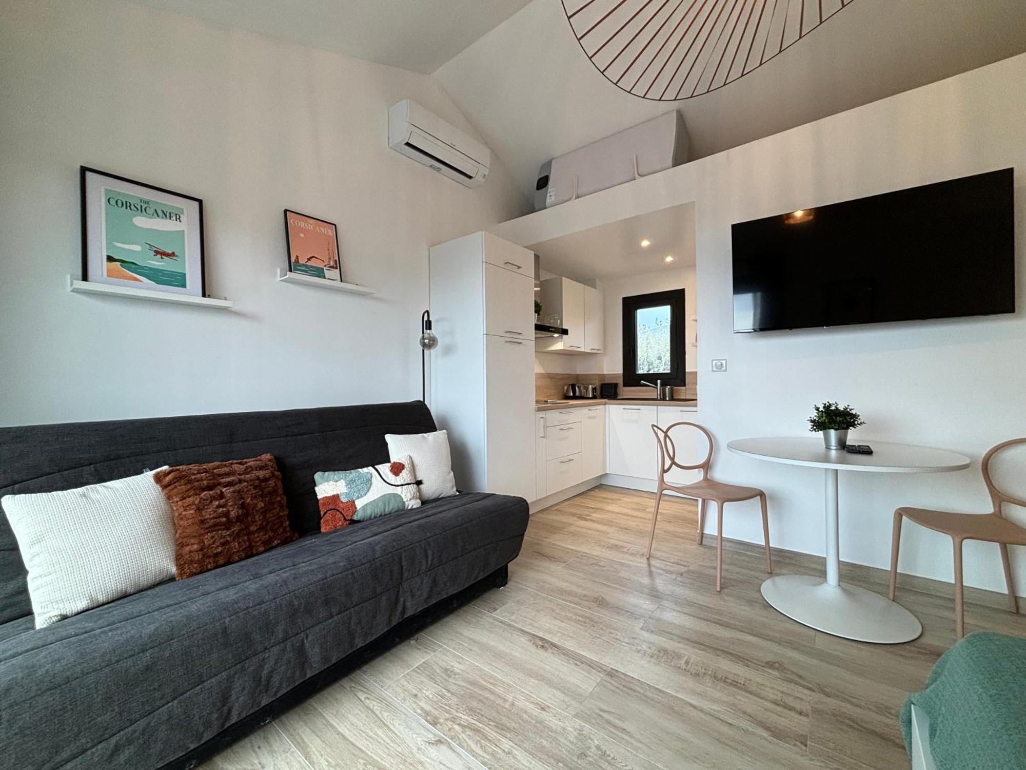 Studio Vue Mer A Porticcio Piscine Et Parking מראה חיצוני תמונה