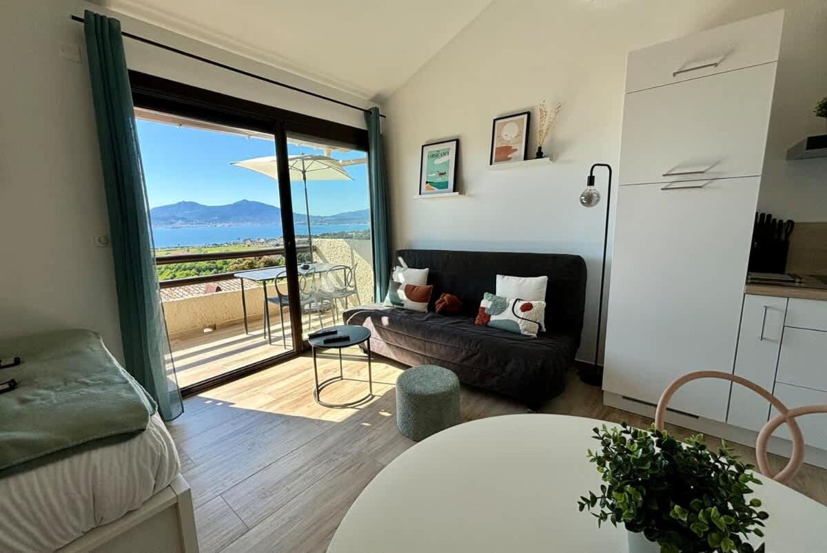 Studio Vue Mer A Porticcio Piscine Et Parking מראה חיצוני תמונה